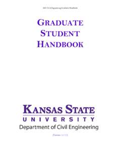 KSU Civil Engineering Graduate Handbook  GRADUATE STUDENT HANDBOOK