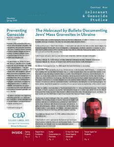 Newsletter Spring 2009 Preventing Genocide