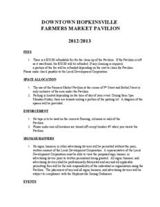 DOWNTOWN HOPKINSVILLE  FARMERS MARKET PAVILION[removed]