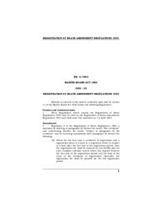 Registration Of Boats Amendment Regulations 1993