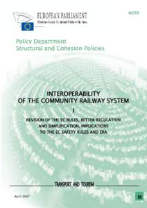 NOTE  Policy Department Structural and Cohesion Policies  INTEROPERABILITY