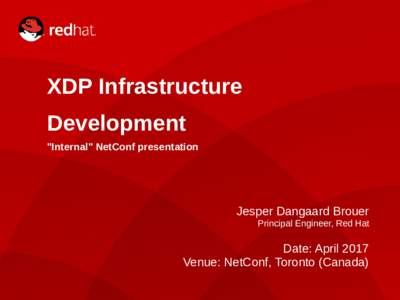 XDP Infrastructure Development 