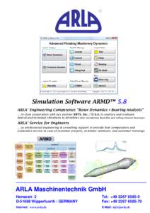 Simulation Software ARMD™ 5.8 ARLA® Engineering Competence 