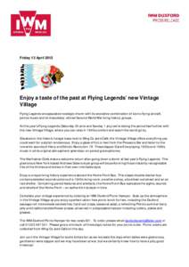 PRESS RELEASE Flying Legends NEW Vintage Village.doc