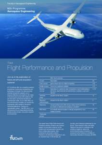 Faculty	of	Aerospace	Engineering  MSc	Programme Join	us	in	the	exploration	of future	aircraft	and	propulsion