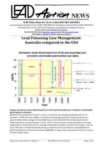 Lead Poisoning Case Management: Australia compared to the USA