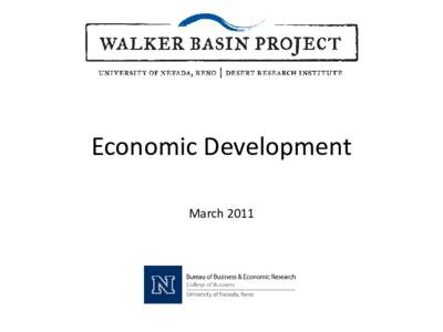 Economic Development March 2011 Economic Development  Background – Phase I: Economic Impact Analysis
