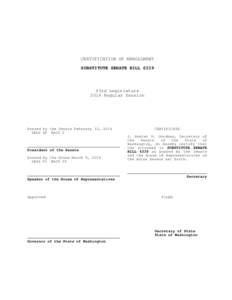 CERTIFICATION OF ENROLLMENT SUBSTITUTE SENATE BILL 6339 63rd Legislature 2014 Regular Session