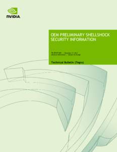 OEM Preliminary Shellshock Security Information Technical Bulletin (Tegra)