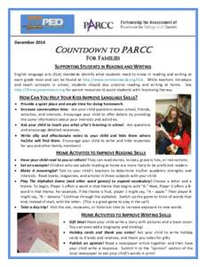 December[removed]COUNTDOWN TO PARCC FOR FAMILIES SUPPORTING STUDENTS IN READING AND WRITING