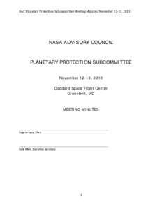 Microsoft Word - Planetary Protection Subcommittee Nov[removed]final