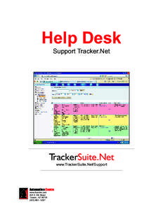 Help Desk Support Tracker.Net TrackerSuite.Net www.TrackerSuite.Net/Support