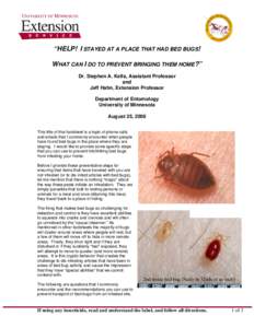 Microsoft Word - Travellers prevent hitchhiking bedbugs.doc