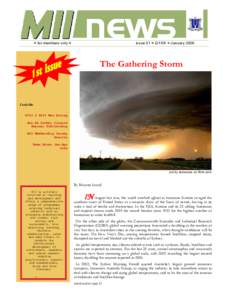  for members only   issue 01  Q1/06  January 2006 The Gathering Storm
