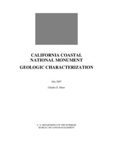 California Coastal National Monument Geologic Characterization