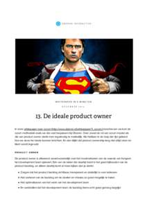 W H I T E PA P E R I N 5 M I N U T E N D E C E M B E RDe ideale product owner