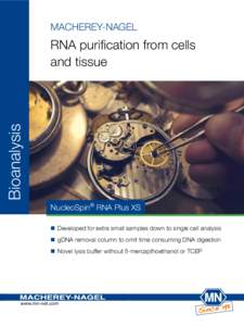 MACHEREY-NAGEL  Bioanalysis RNA purification from cells and tissue