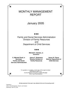 MONTHLY MANAGEMENT REPORT January 2005 uuu