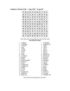 Solution to Puzzle #169 ― June 2015 