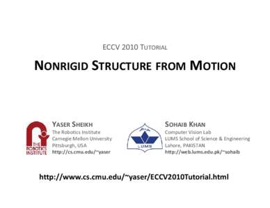Non Rigid Structure From Motion