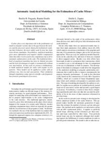 Automatic analytical modeling for the estimation of cache misses