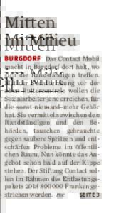 Mitten im Milieu BURGDORF Das Contact Mobil macht in Burgdorf dort halt, wo sich die Randständigen treffen. Mit der Suchtberatung vor der