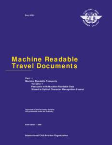 DocMachine Readable Travel Documents Part 1 Machine Readable Passports