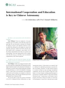BCAS  Vol.26 No[removed]International Cooperation and Education is Key to Chinese Astronomy