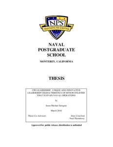 NAVAL POSTGRADUATE SCHOOL MONTEREY, CALIFORNIA  THESIS