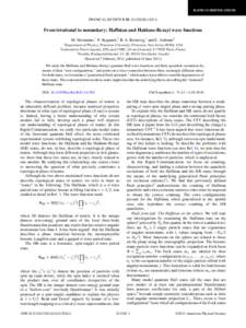 RAPID COMMUNICATIONS  PHYSICAL REVIEW B 83, RFrom irrational to nonunitary: Haffnian and Haldane-Rezayi wave functions M. Hermanns,1 N. Regnault,2 B. A. Bernevig,1 and E. Ardonne3