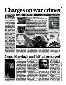 A9  Charges on war crimes 䡲 Two former soldiers deported from the U.S. are to be indicted for