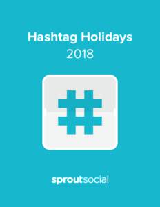 Hashtag Holidays 2018 SUN  January