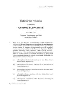 Instrument No.117 of[removed]Statement of Principles concerning  CHRONIC BLEPHARITIS