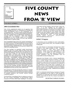 FIVE COUNTY NEWS FROM ‘R’ VIEW VOLUME IV NUMBER[removed]Consolidated Plan