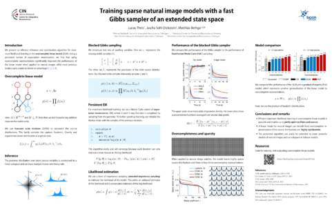 Training sparse natural image models with a fast Gibbs sampler of an extended state space Lucas Theis1, Jascha Sohl-Dickstein2, Matthias Bethge1,3,4 1 Werner  2 Redwood Center for Theoretical Neuroscience, Berkeley