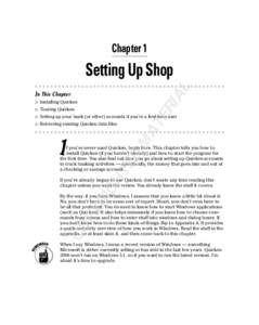 Chapter 1  AL Setting Up Shop In This Chapter