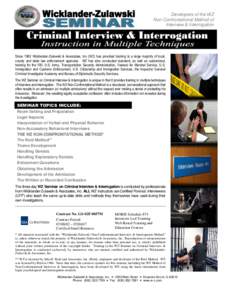 Microsoft Word - Public Overview - 3 Day Criminal I & I with Graphics - NF0612.1.doc