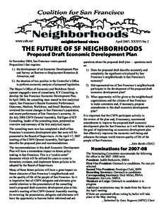 www.csfn.net  neighborhood views April 2007, XXXVI No 3