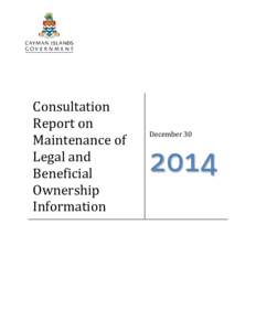 Consultation Report on Maintenance of Legal and Beneficial Ownership   Information