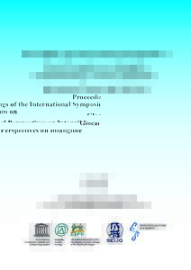 Proceedings of the International Symposium on Glocal Perspectives on Intangible Cultural Heritage: Local Communities, Researchers, States and UNESCOJuly 2017