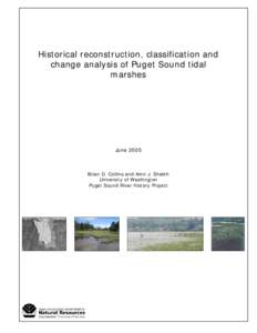Historical reconstruction, classification and change analysis of Puget Sound tidal marshes June 2005