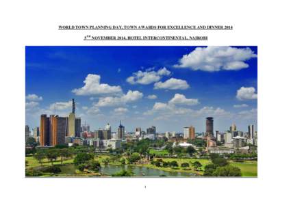 ISOCARP / Urban geography / Economy of Kenya / Nairobi / United Nations Human Settlements Programme / Kenya / Habitat III / Lamu Port and Lamu-Southern Sudan-Ethiopia Transport Corridor