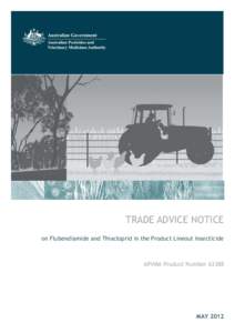 Trade Advice Notice Flubendiamide and Thiacloprid in the Product Lineout Insecticide
