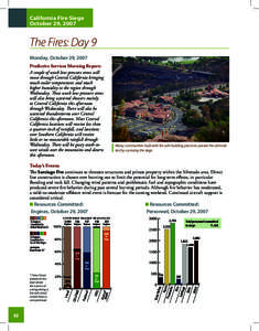 California Fire Siege October 29, 2007 The Fires: Day 9 Monday, October 29, 2007 Predictive Services Morning Report: