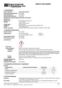 SAFETY DATA SHEET  1. Identification Product identifier  Anionic Soap Solution