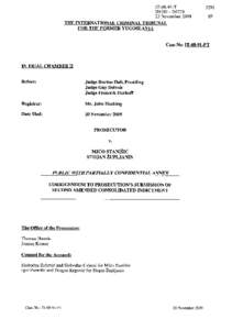 Corrigendum and Prosecution’s submission of second amended consolidated indictment (10 Sept. 2009)
