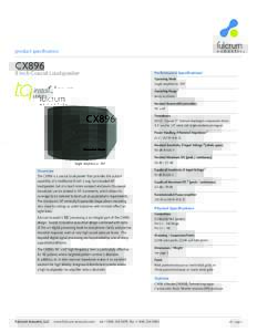 product specification  CX896 8 inch Coaxial Loudspeaker