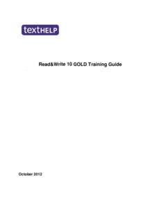 Microsoft Word - R&W 10 Gold Training guide US October 2012