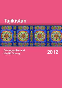 Tajikistan  Demographic and Health Survey  2012