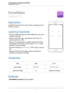 Teaching App Development with Swift  NoiseMaker Lesson 3 NoiseMaker